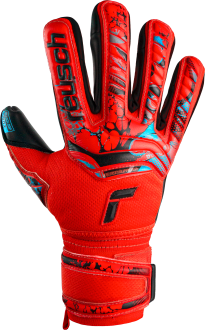 Reusch Attrakt Gold X Finger Support Junior 5372950 3333 black red front